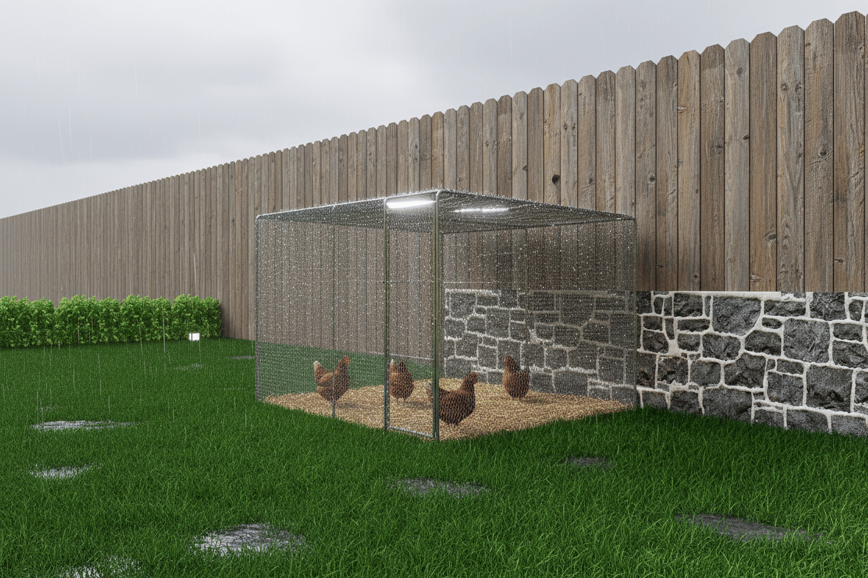 Auto-Lock Chicken Coop with UV-Proof water-ready Cover