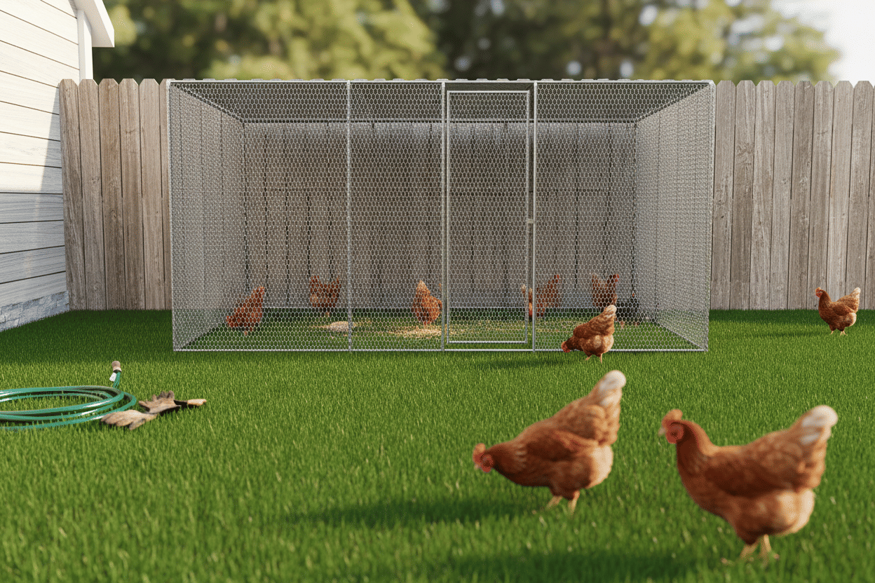 Auto-Lock Chicken Coop with UV-Proof water-ready Cover