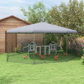 Spacious Walk-In Chicken Coop with Shady Roof and Secure Lockable Door