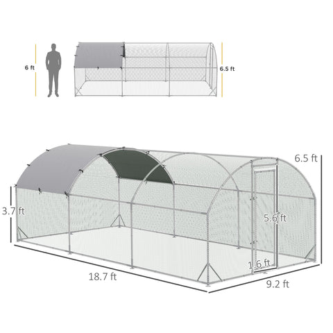 Extra-Large Walk-In Chicken Coop with Galvanized structured Frame