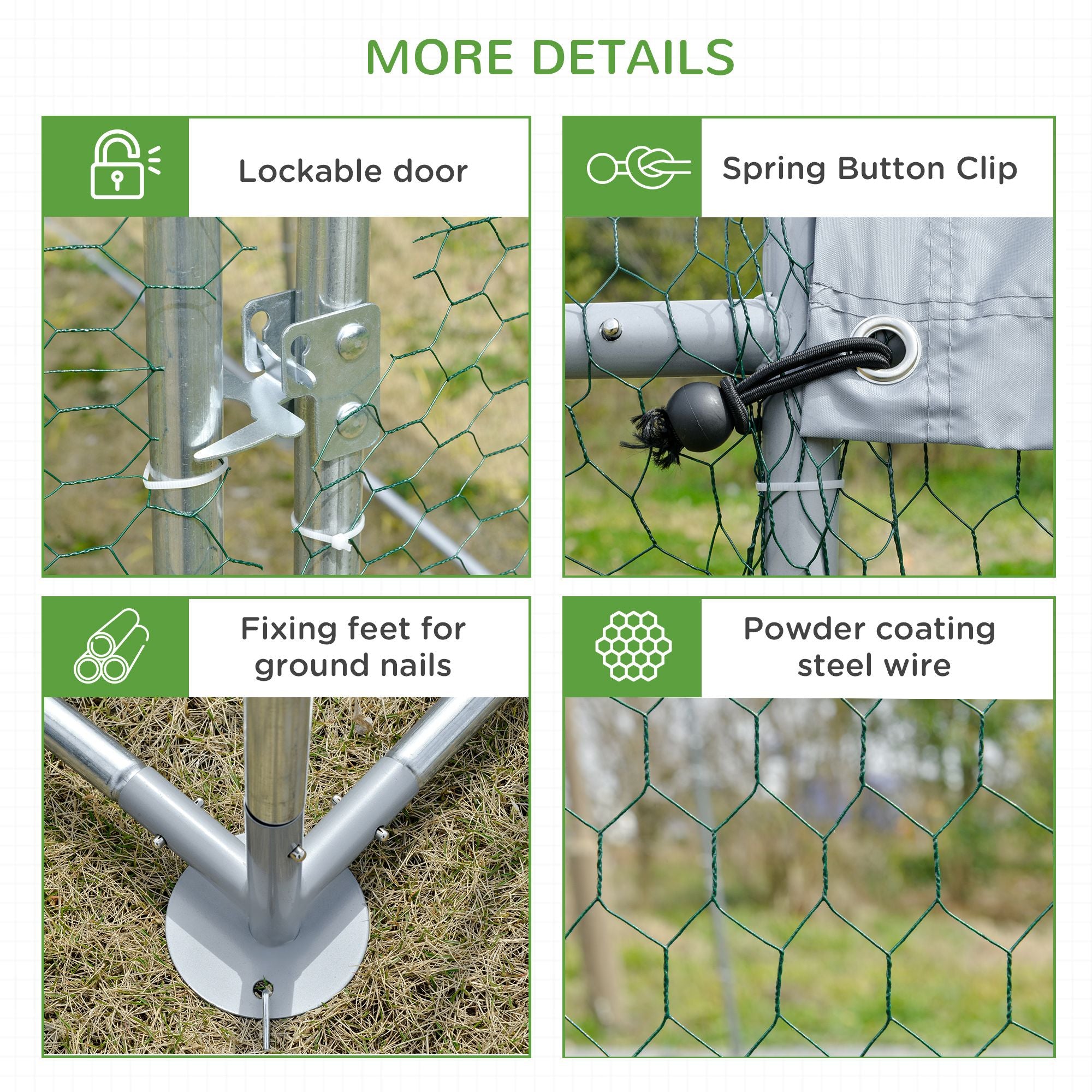 Extra-Large Walk-In Chicken Coop with Galvanized structured Frame