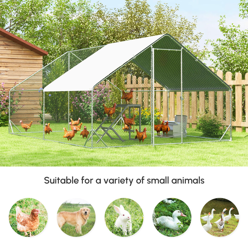 Extra-Large Walk-In Chicken Coop with Galvanized structured Frame