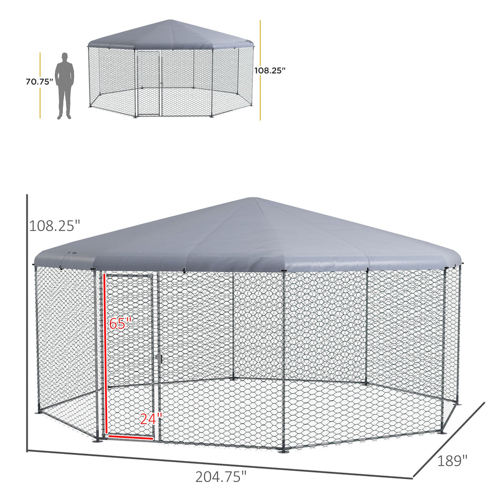 Spacious Walk-In Chicken Coop with Shady Roof and Secure Lockable Door