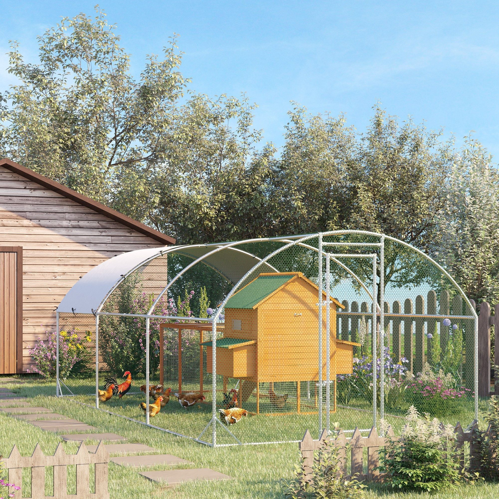 Extra-Large Walk-In Chicken Coop with Galvanized structured Frame