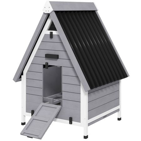 All-Weather furniture-style Chicken Coop for 1–2 Hens with Removable Nesting Box