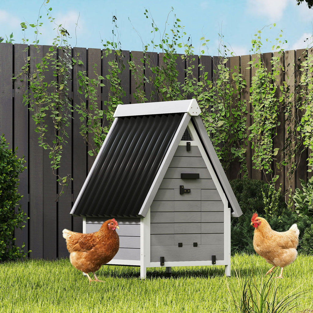 All-Weather furniture-style Chicken Coop for 1–2 Hens with Removable Nesting Box