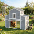 furniture-style Chicken Coop with Secure Run for 2–4 Chickens