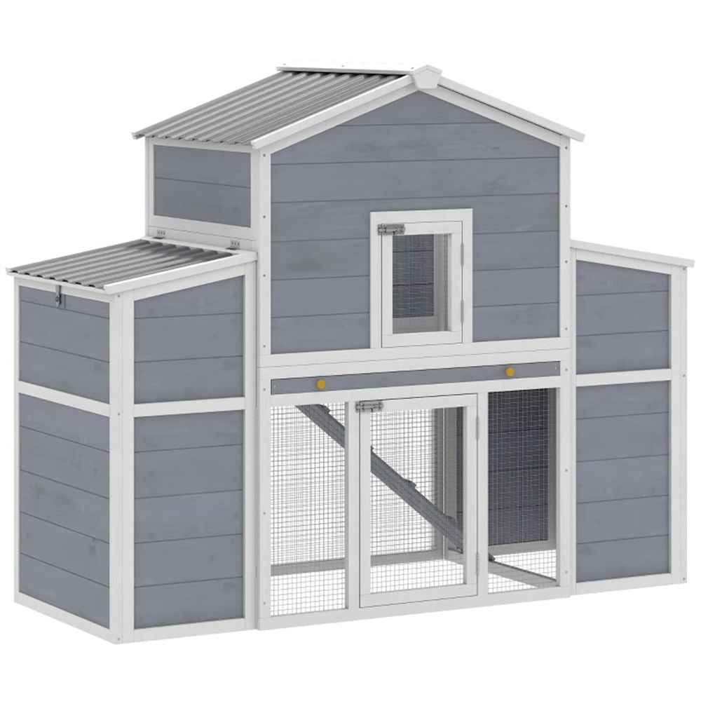 furniture-style Chicken Coop with Secure Run for 2–4 Chickens