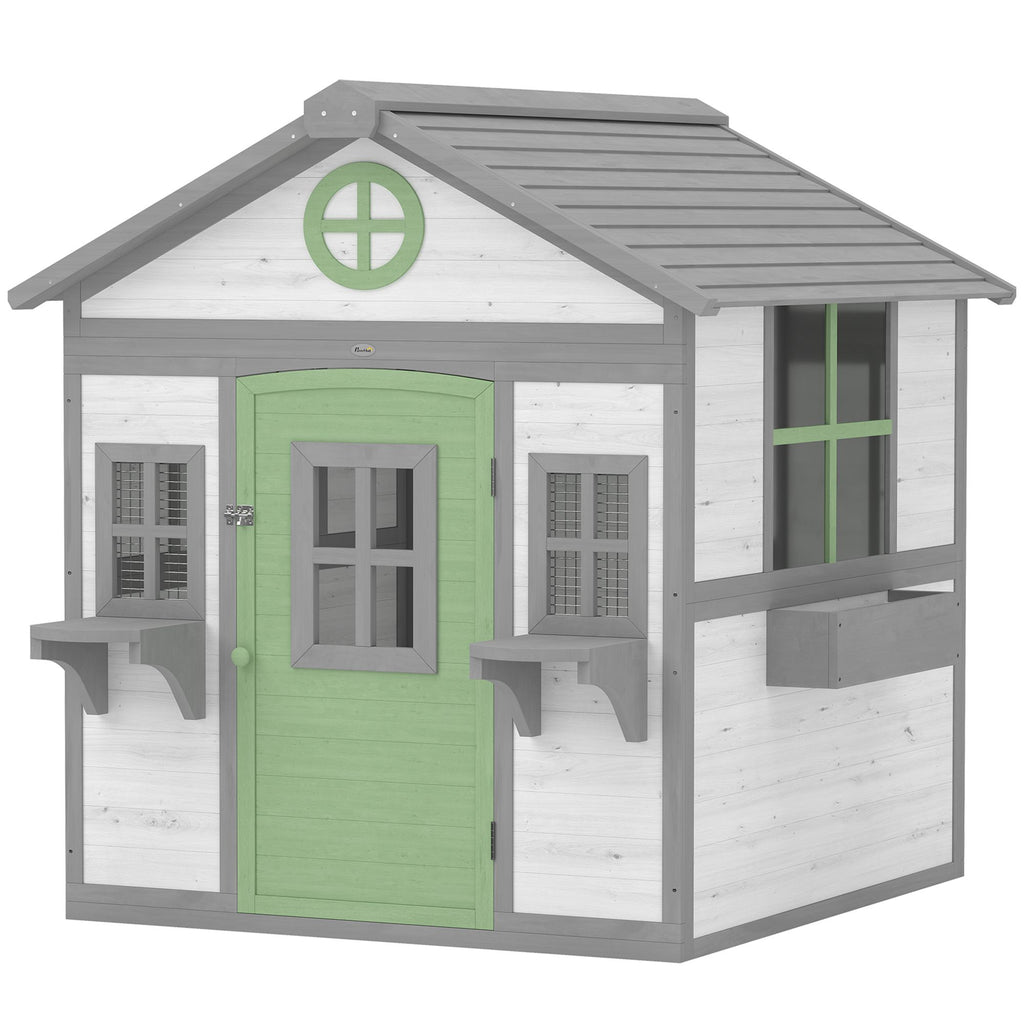Charming furniture-style Chicken Coop for 2-4 Birds with Built-in Planters