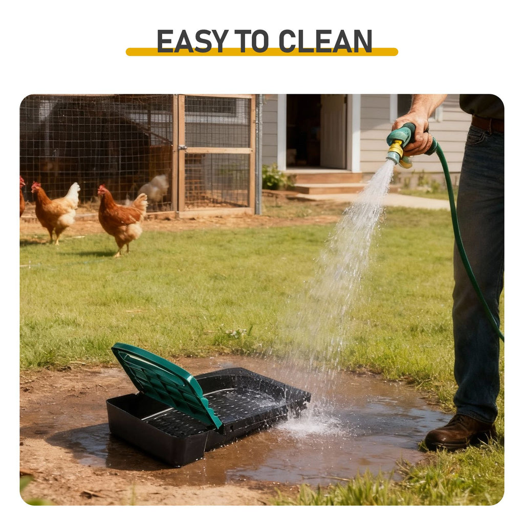 Chicken Nesting Box, 6 Compartment Nesting Box for Laying Eggs, Wall Mount Chicken Brooder Box with Perch, Easy Egg Collection, Cleanable Pull Out Hen Roosting Boxes, 6 Holes, Green