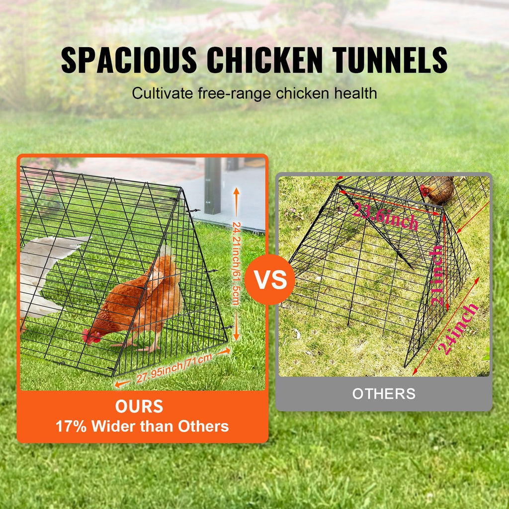 Spacious Portable Chicken Tunnel with Predator Protection