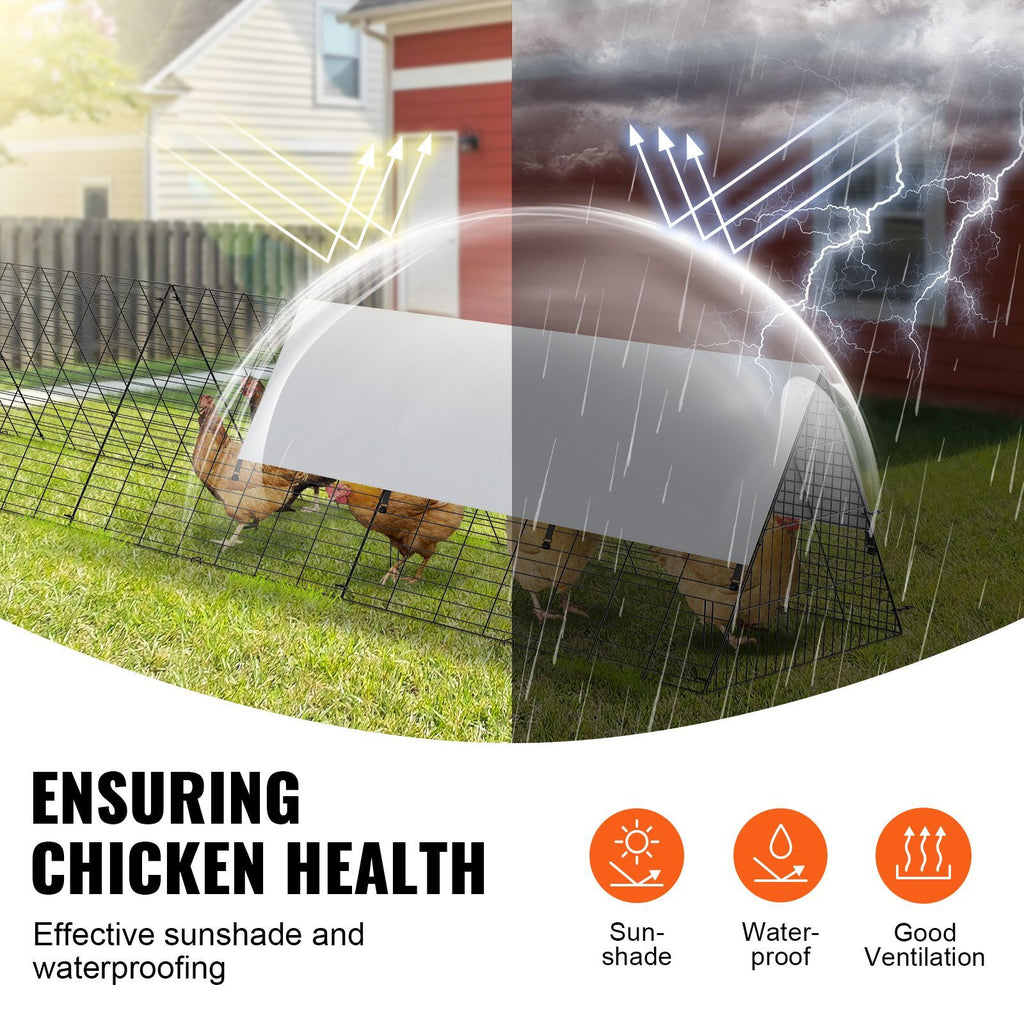 Spacious Portable Chicken Tunnel with Predator Protection