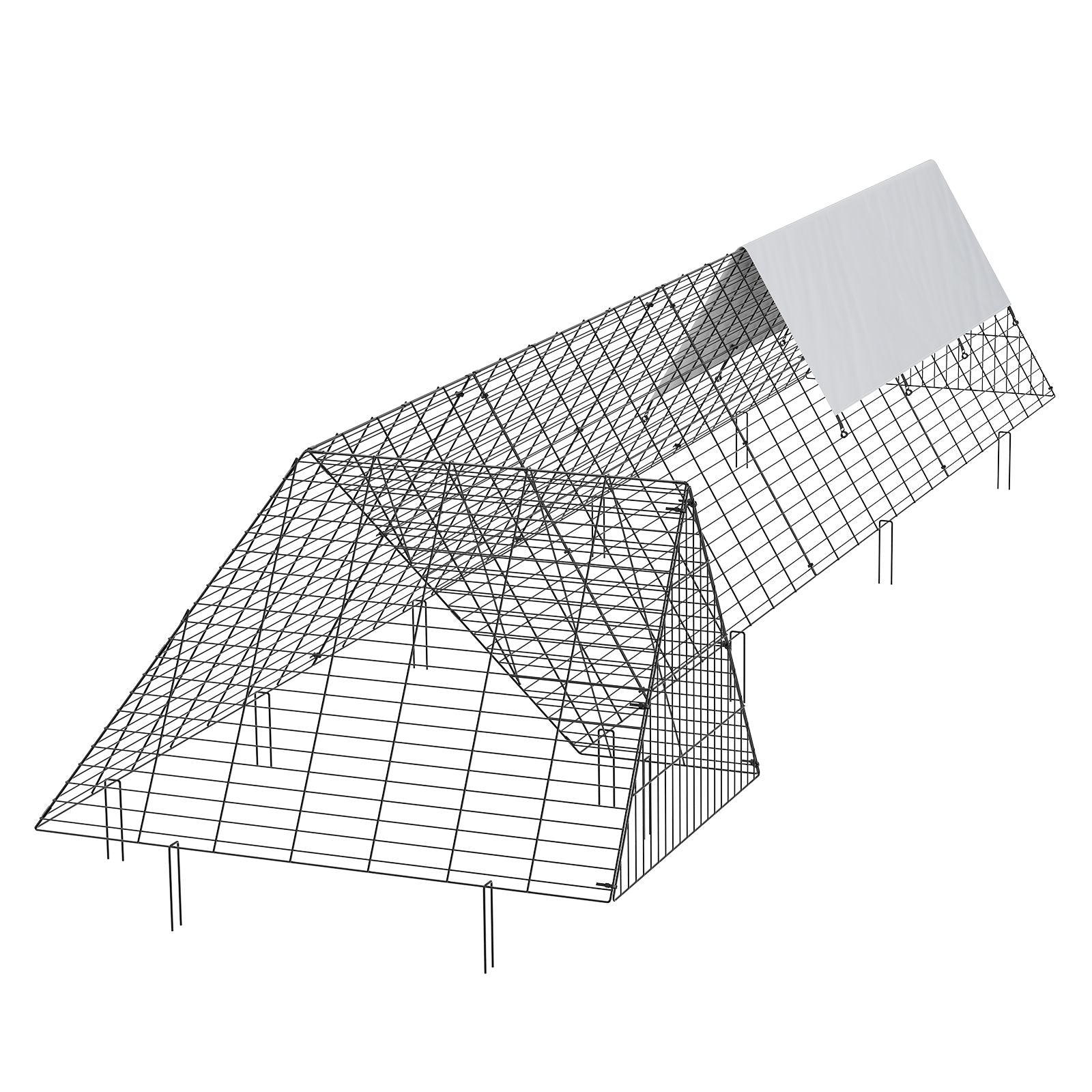 Spacious Portable Chicken Tunnel with Predator Protection