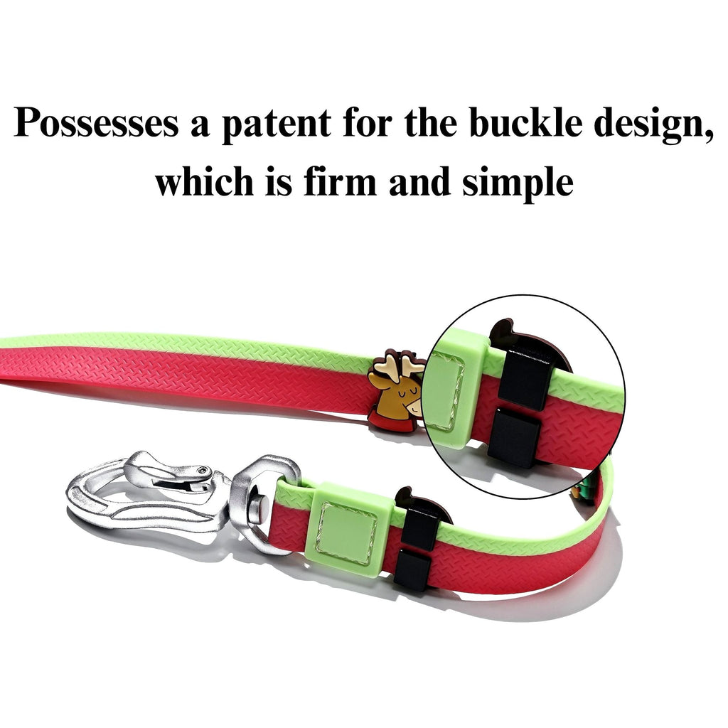 Christmas Themed water-ready Dog Collar & Leash Set with Cute Charms