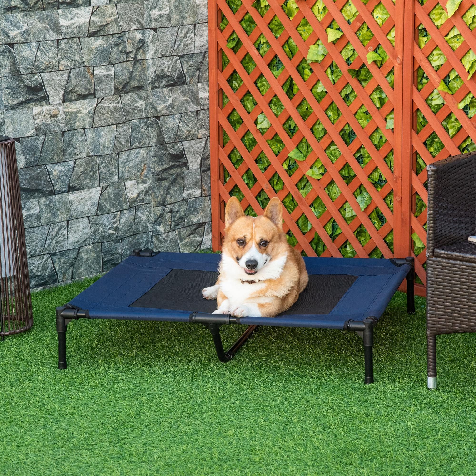 Elevated Cooling Pet Bed – Portable Raised Cot for Dogs and Cats