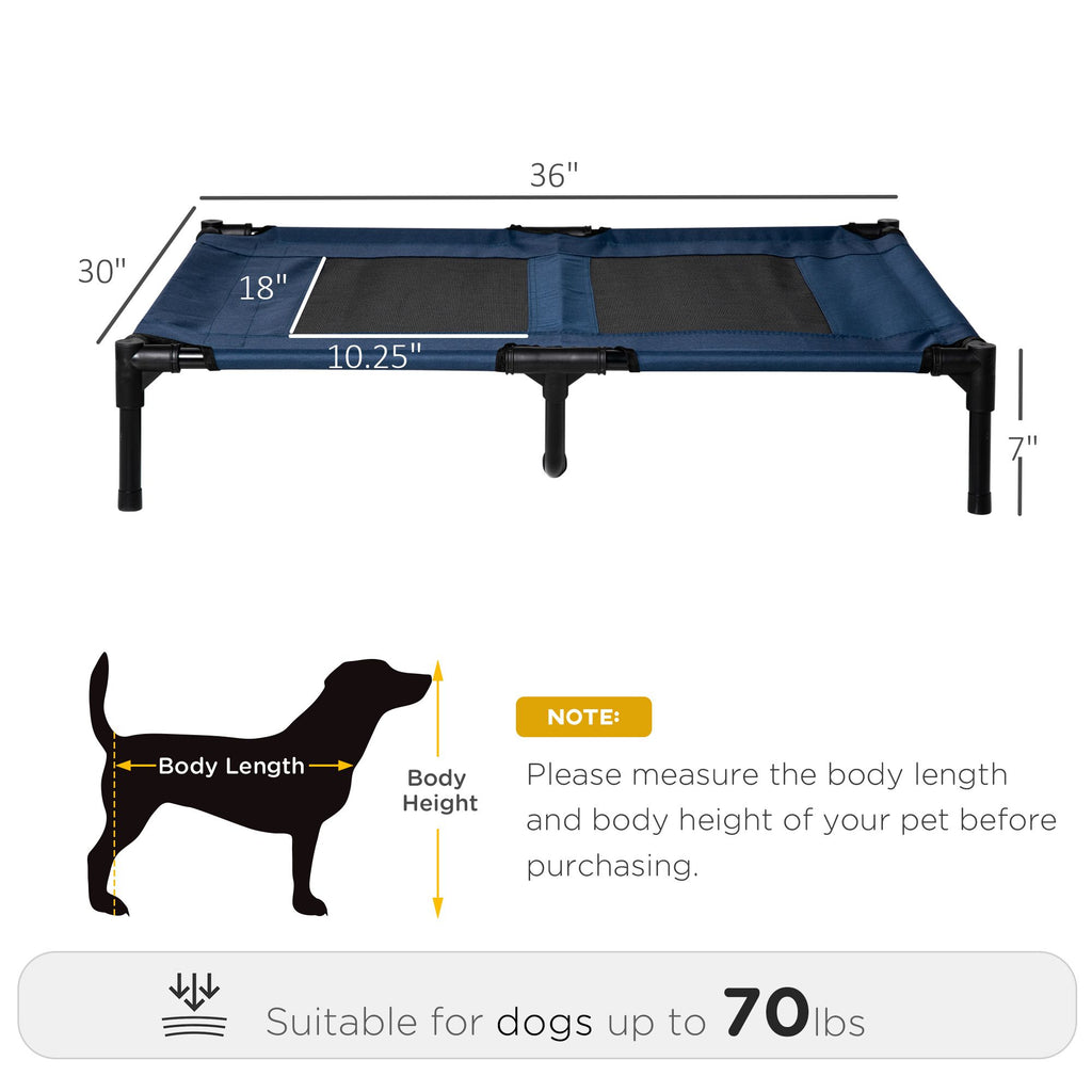 Elevated Cooling Pet Bed – Portable Raised Cot for Dogs and Cats