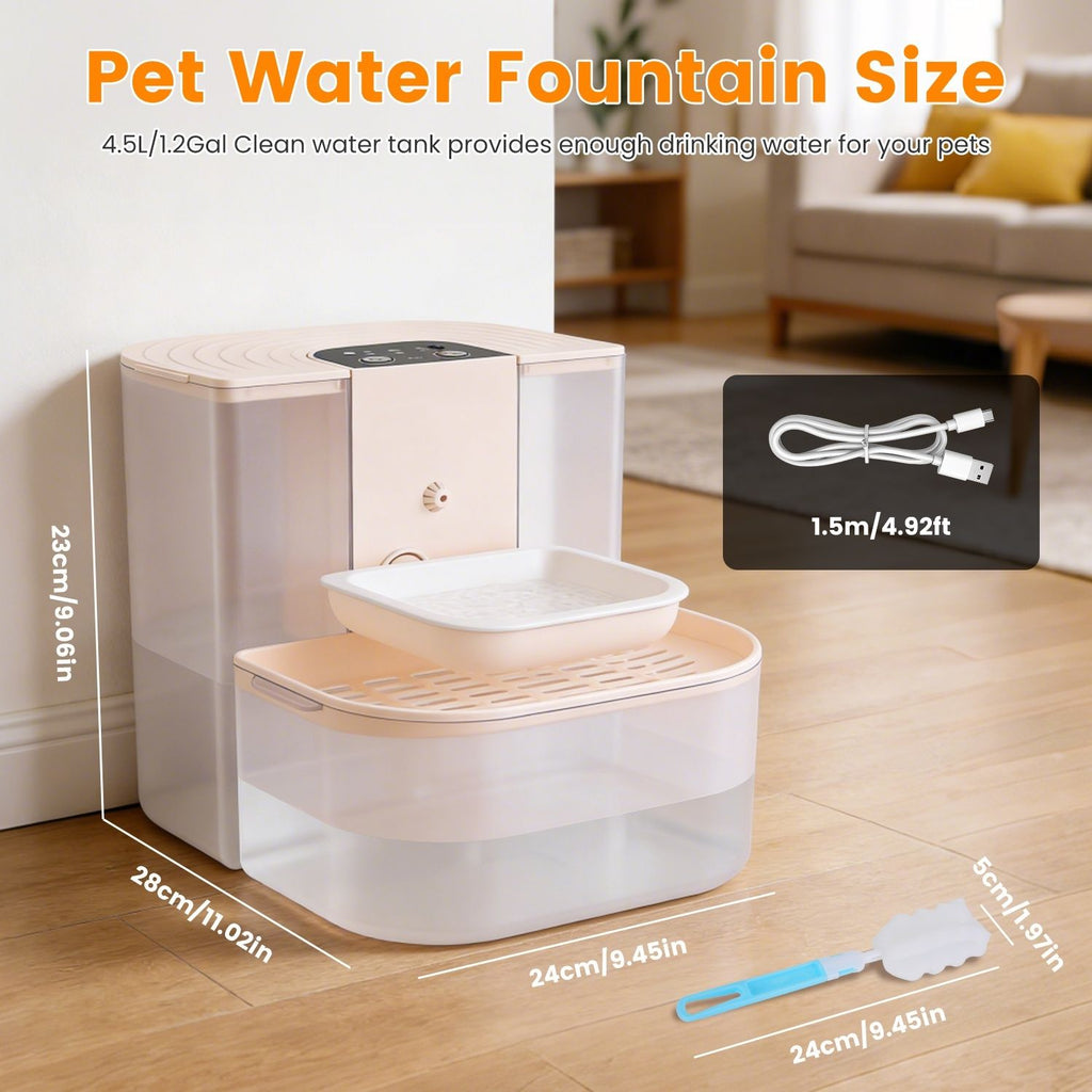 Dual-Tank Self-Cleaning Pet Water Fountain with Smart Timer – image 18