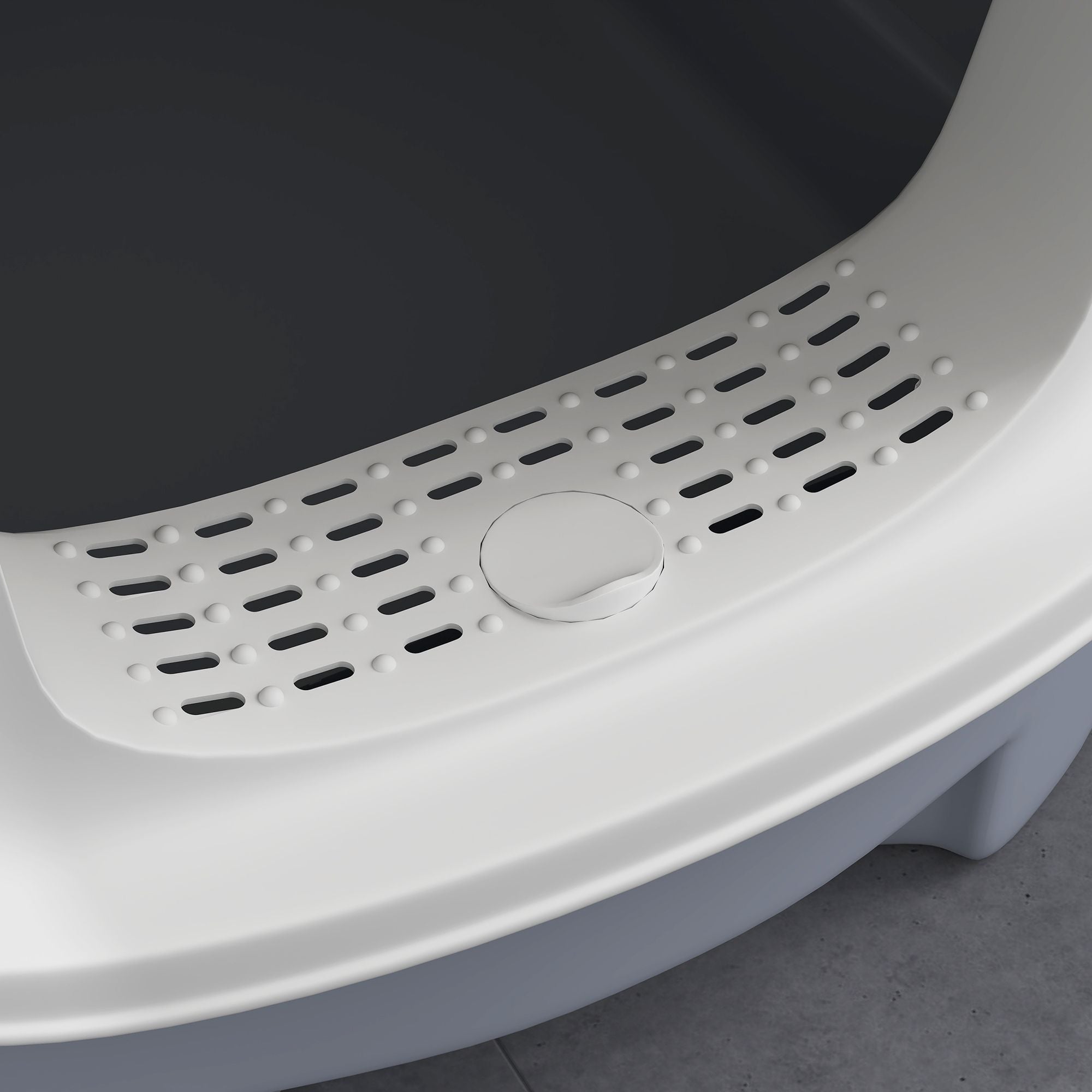 Covered Cat Litter Box with Lid, Drawer, Scoop, Top Entry, Deodorizing Bags, Odor Control, Easy to Clean, Gray