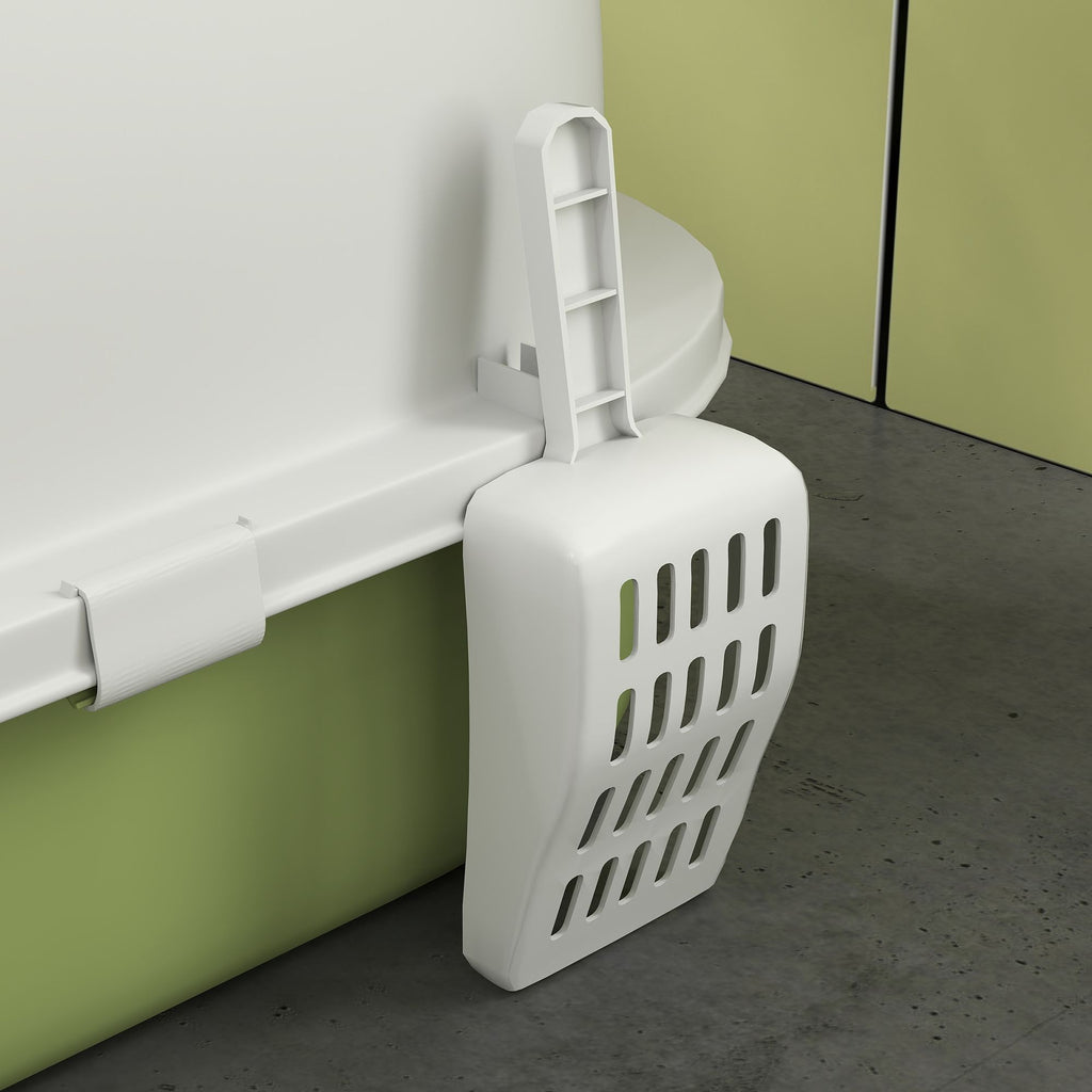 Covered Cat Litter Box with Lid, Scoop, Deodorizing Bags for Odor Control, Privacy, Easy to Clean, Green