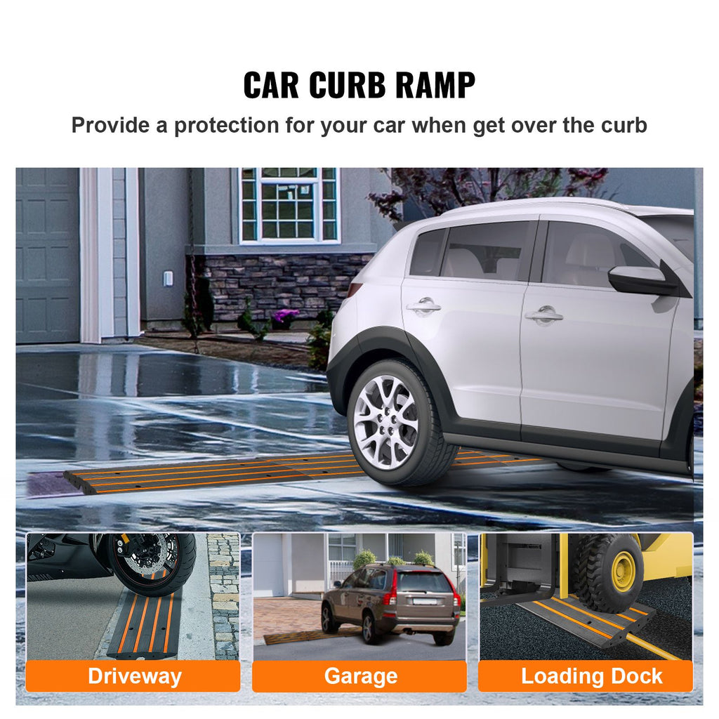 2-Pack practical chew-focused Curb Ramps for Easy Pet Car Access