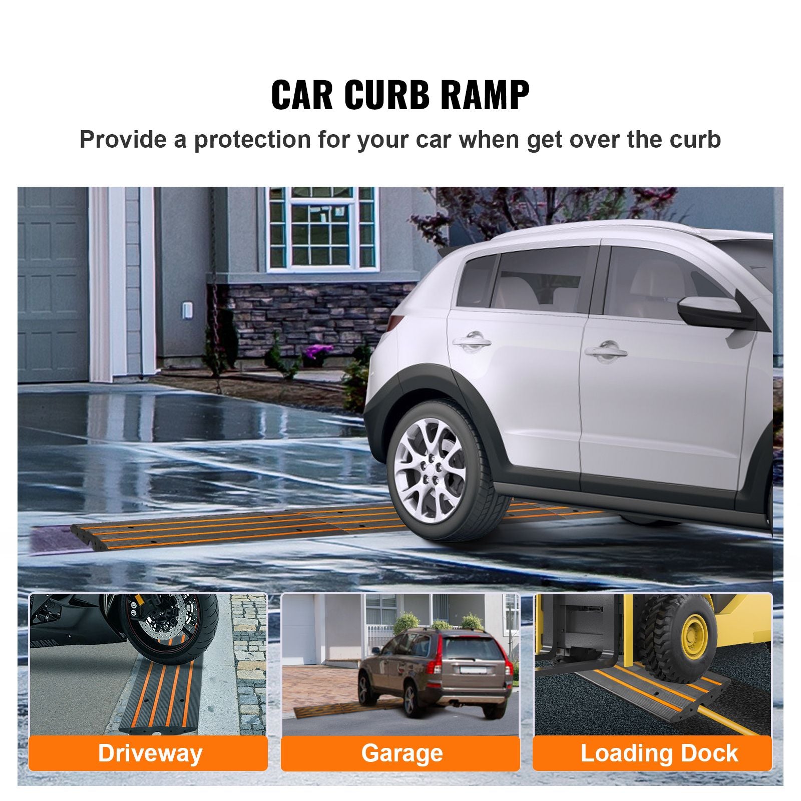 2-Pack practical chew-focused Curb Ramps for Easy Pet Car Access