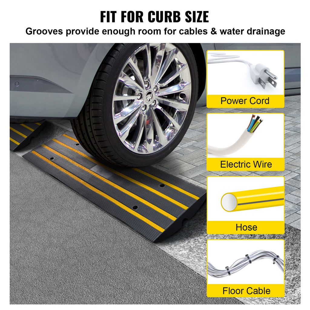 2-Pack practical chew-focused Curb Ramps for Easy Pet Car Access