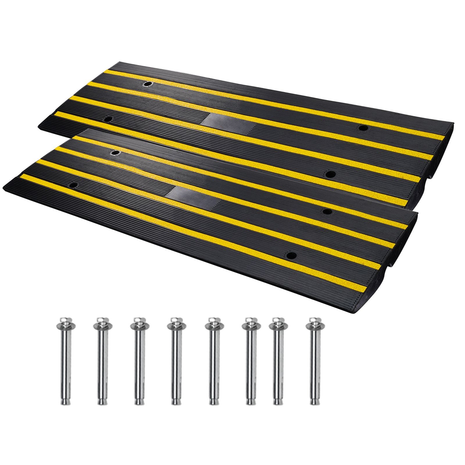 2-Pack practical chew-focused Curb Ramps for Easy Pet Car Access