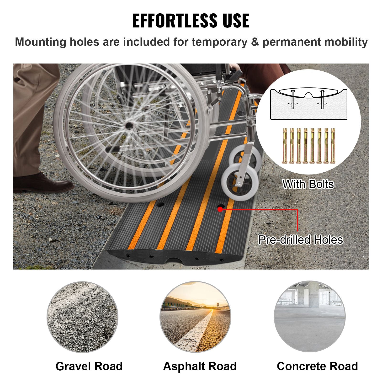 2-Pack practical chew-focused Curb Ramps for Easy Pet Car Access