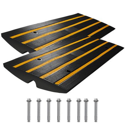 2-Pack practical chew-focused Curb Ramps for Easy Pet Car Access