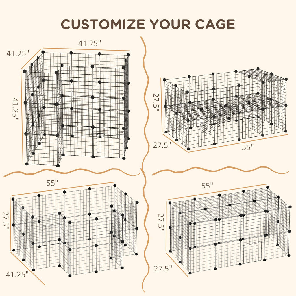 DIY Pet Playpen: 36-Panel structured Wire Yard Fence with Door and Ramp