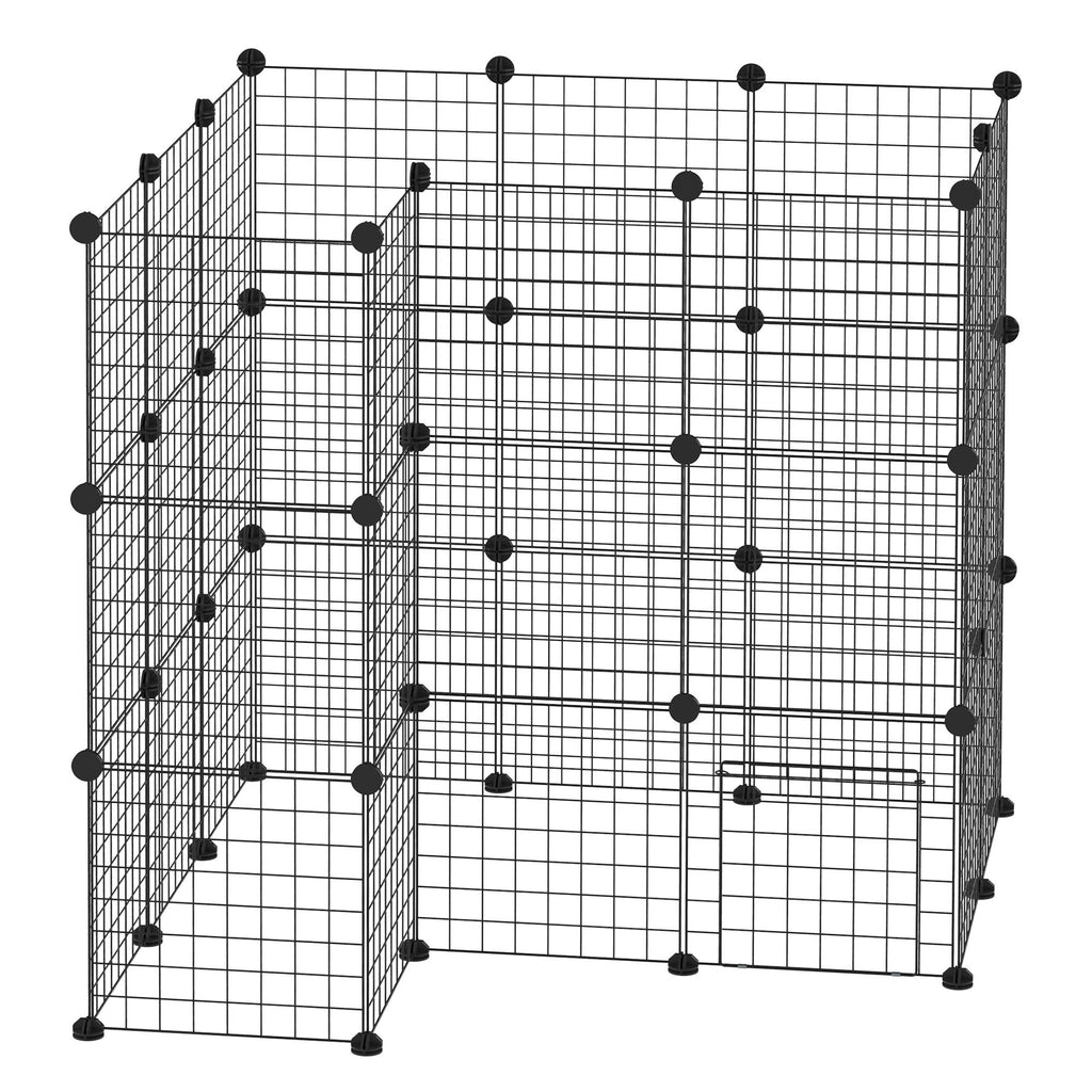 DIY Pet Playpen: 36-Panel structured Wire Yard Fence with Door and Ramp