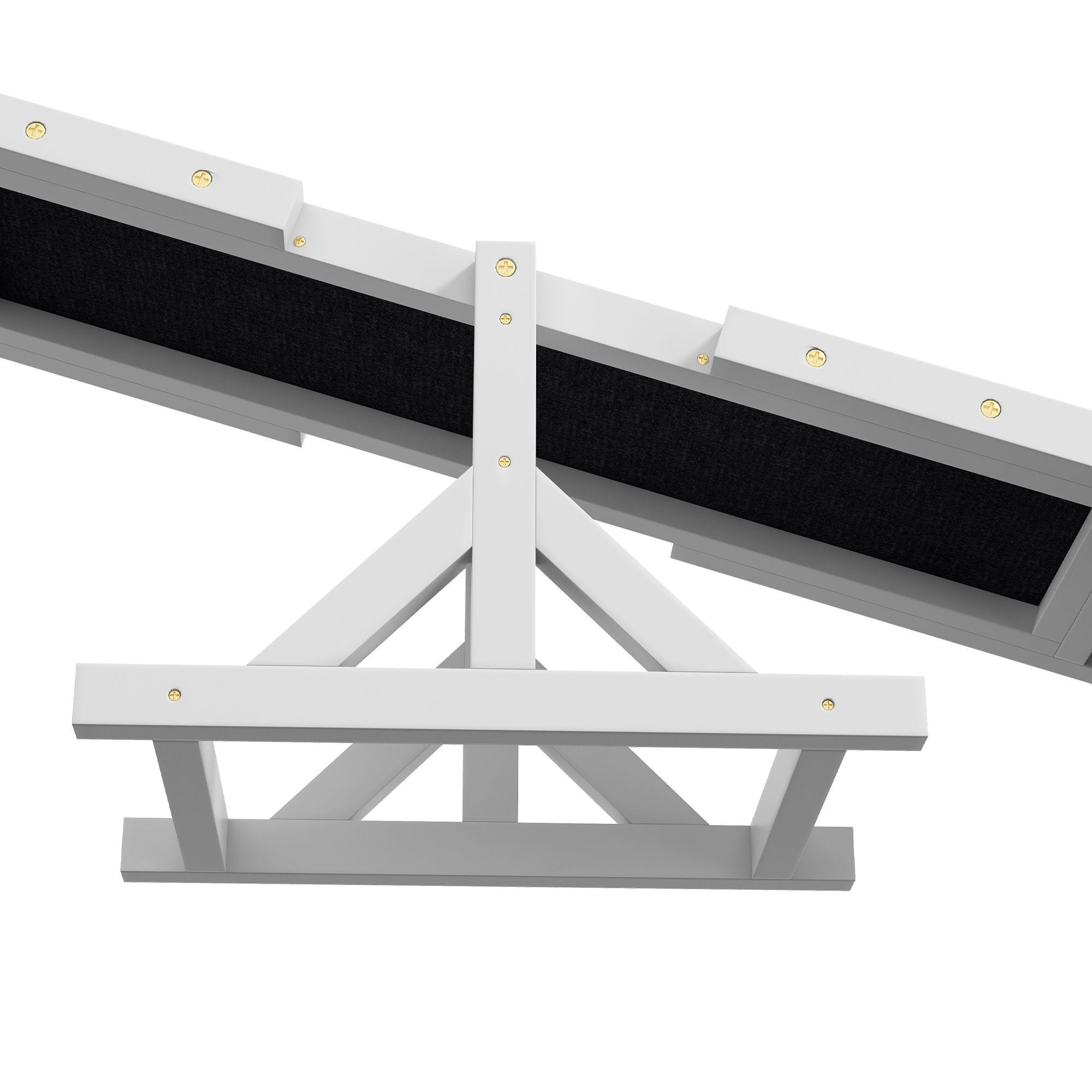 Dog Agility Equipment Wooden Seesaw White for Training and Exercise