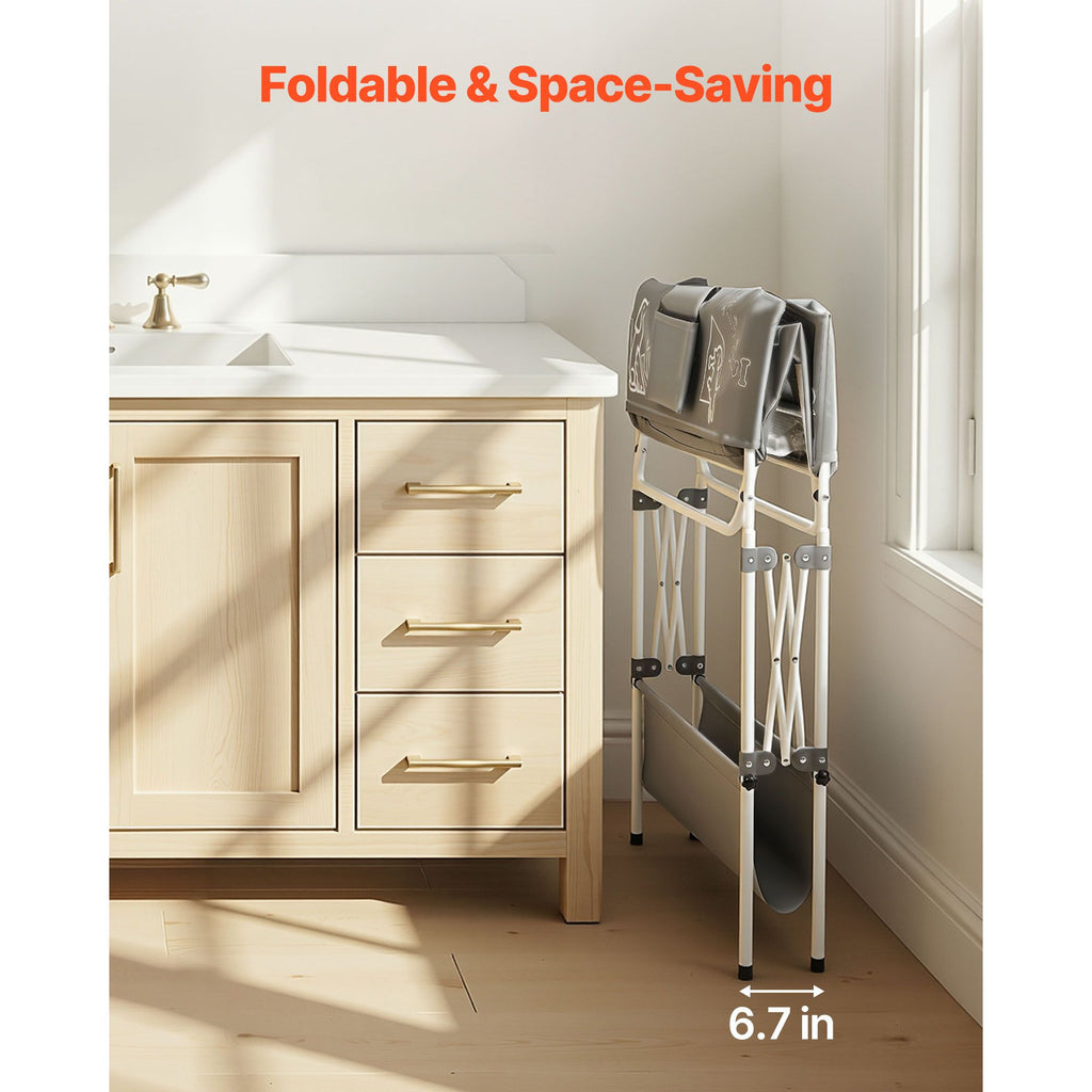 Elevated Dog Bathtub for Small to Medium Pets, Foldable with Drain Hose