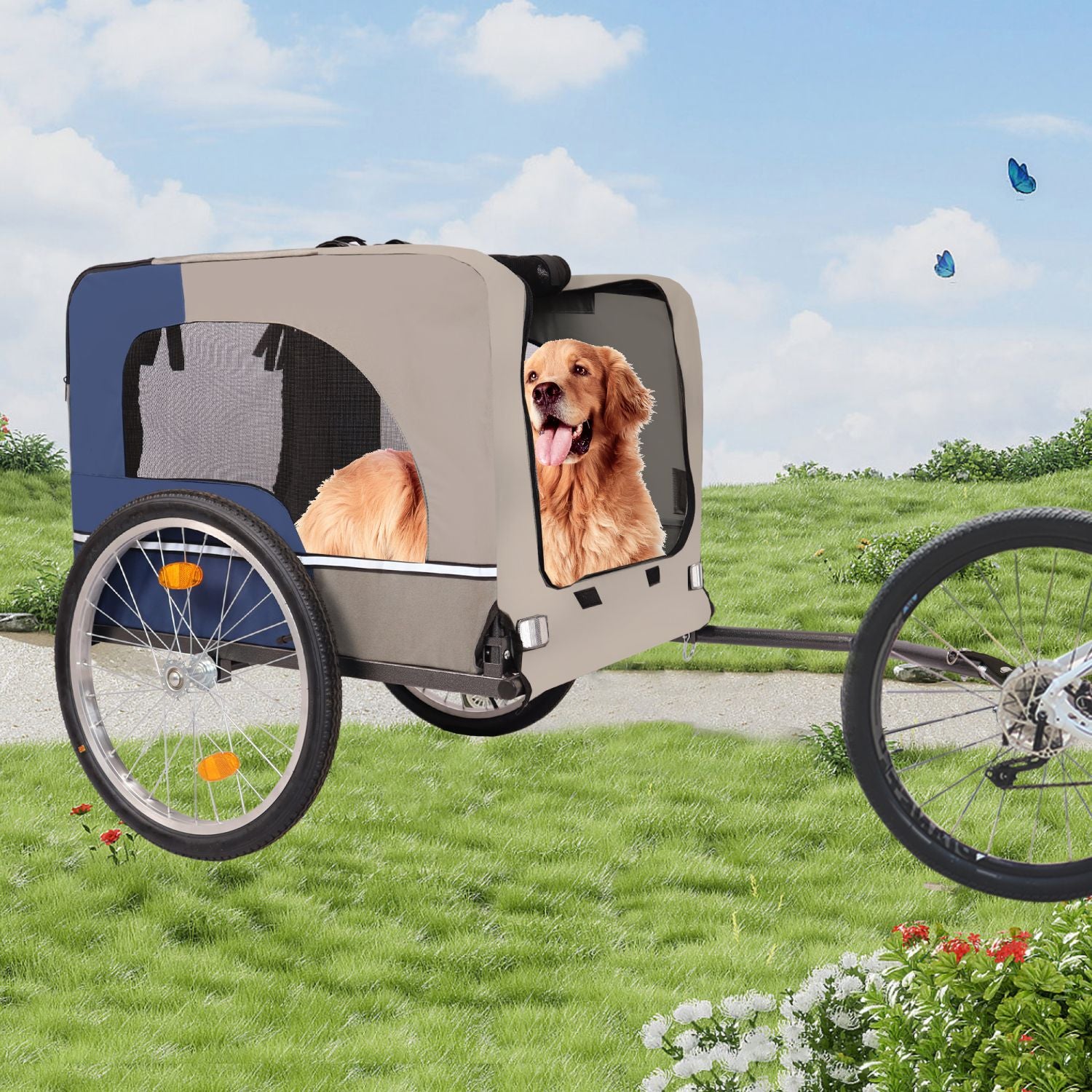 Take Your Pup on Every Ride with This Easy-Folding Dog Bike Trailer