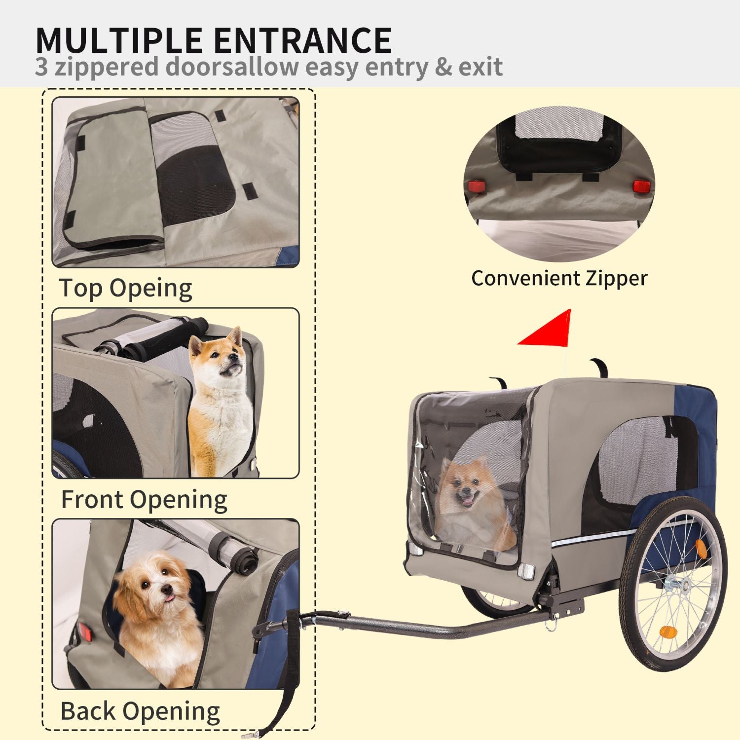 Take Your Pup on Every Ride with This Easy-Folding Dog Bike Trailer