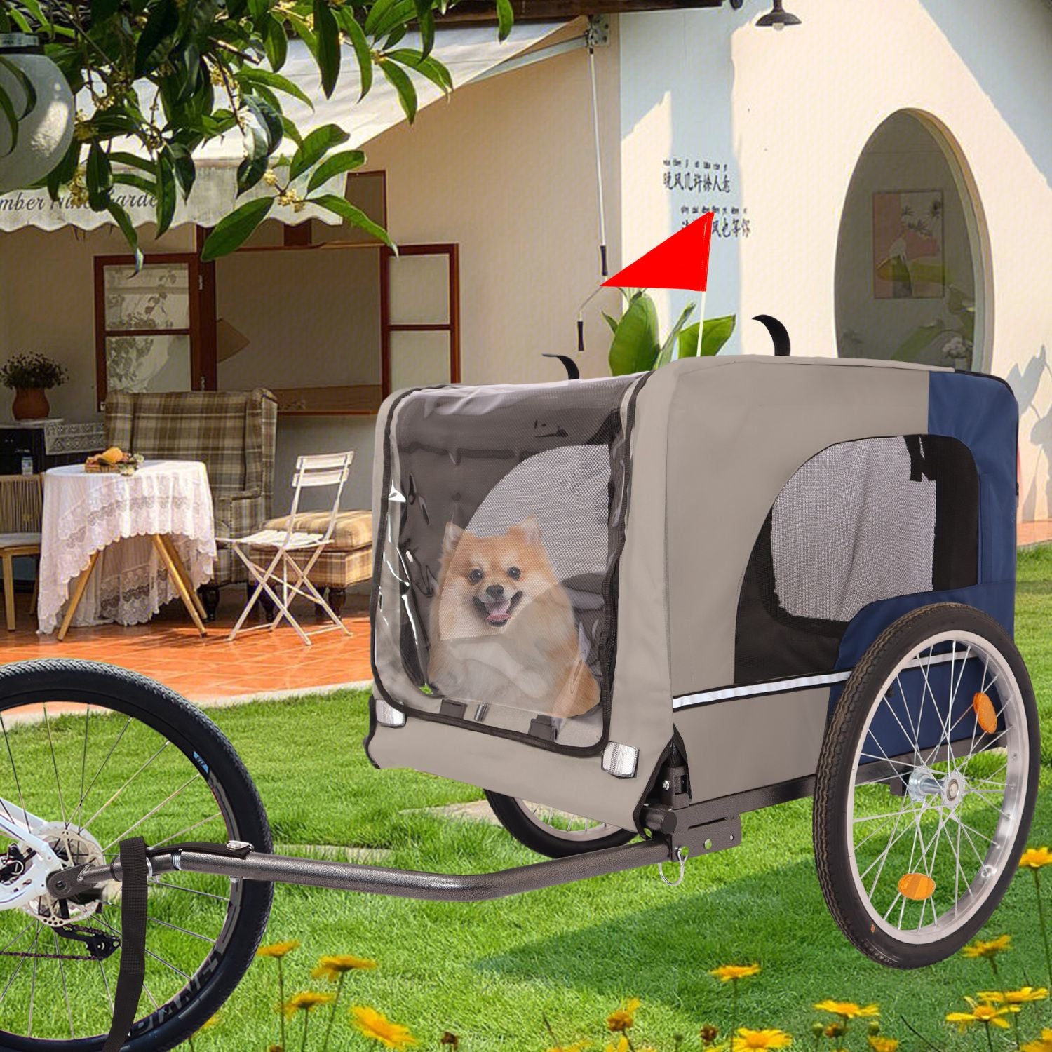 Take Your Pup on Every Ride with This Easy-Folding Dog Bike Trailer