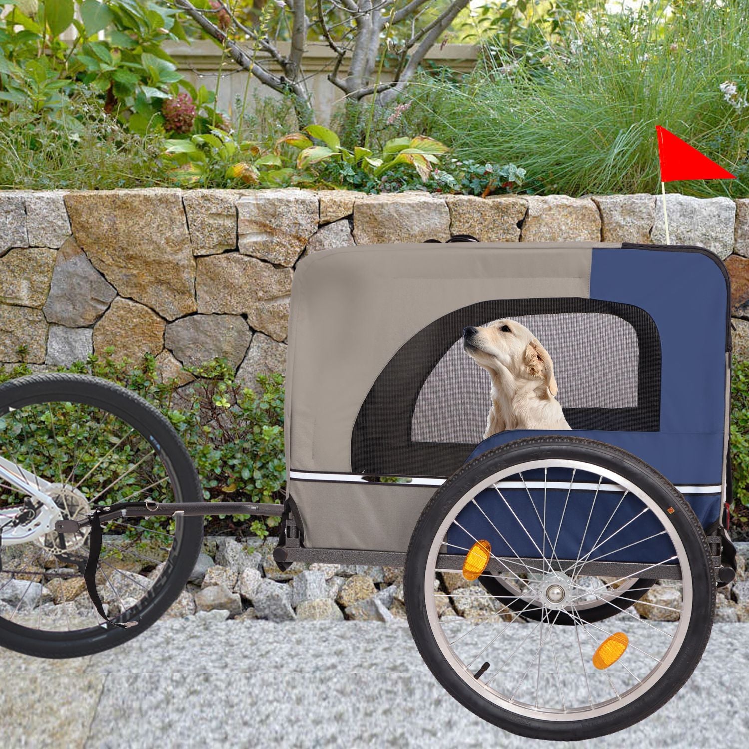 Take Your Pup on Every Ride with This Easy-Folding Dog Bike Trailer