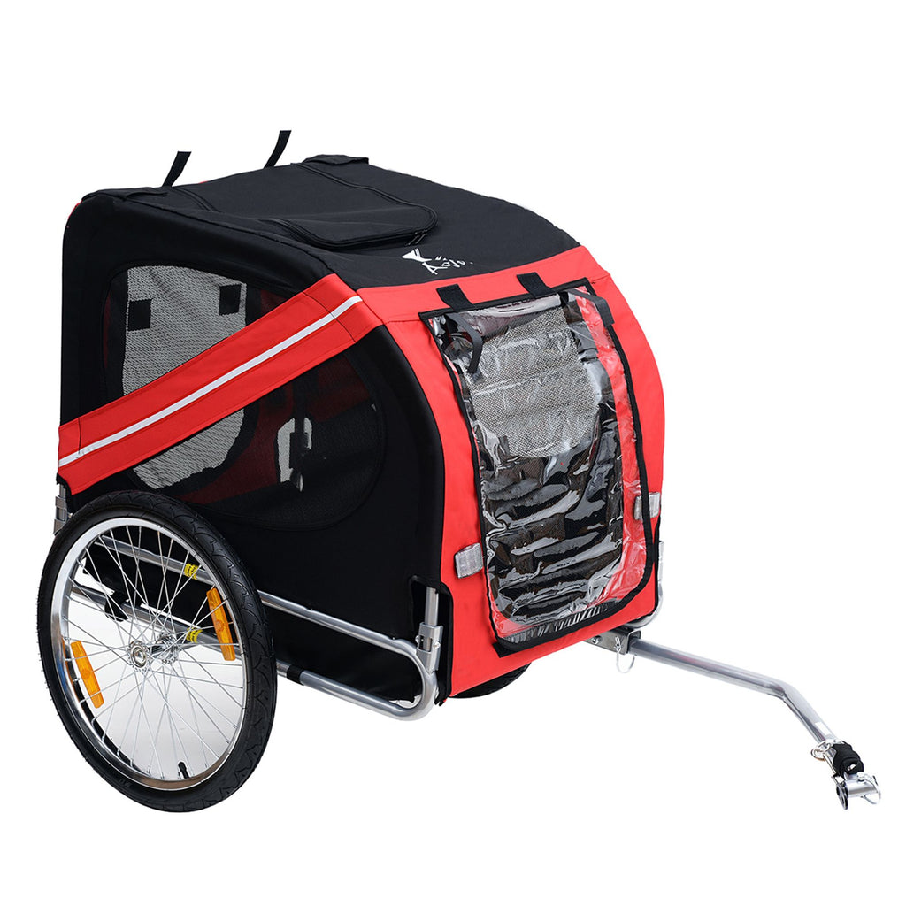 Take Your Pup on Off-Road Adventures with This Red & Black Dog Bike Trailer