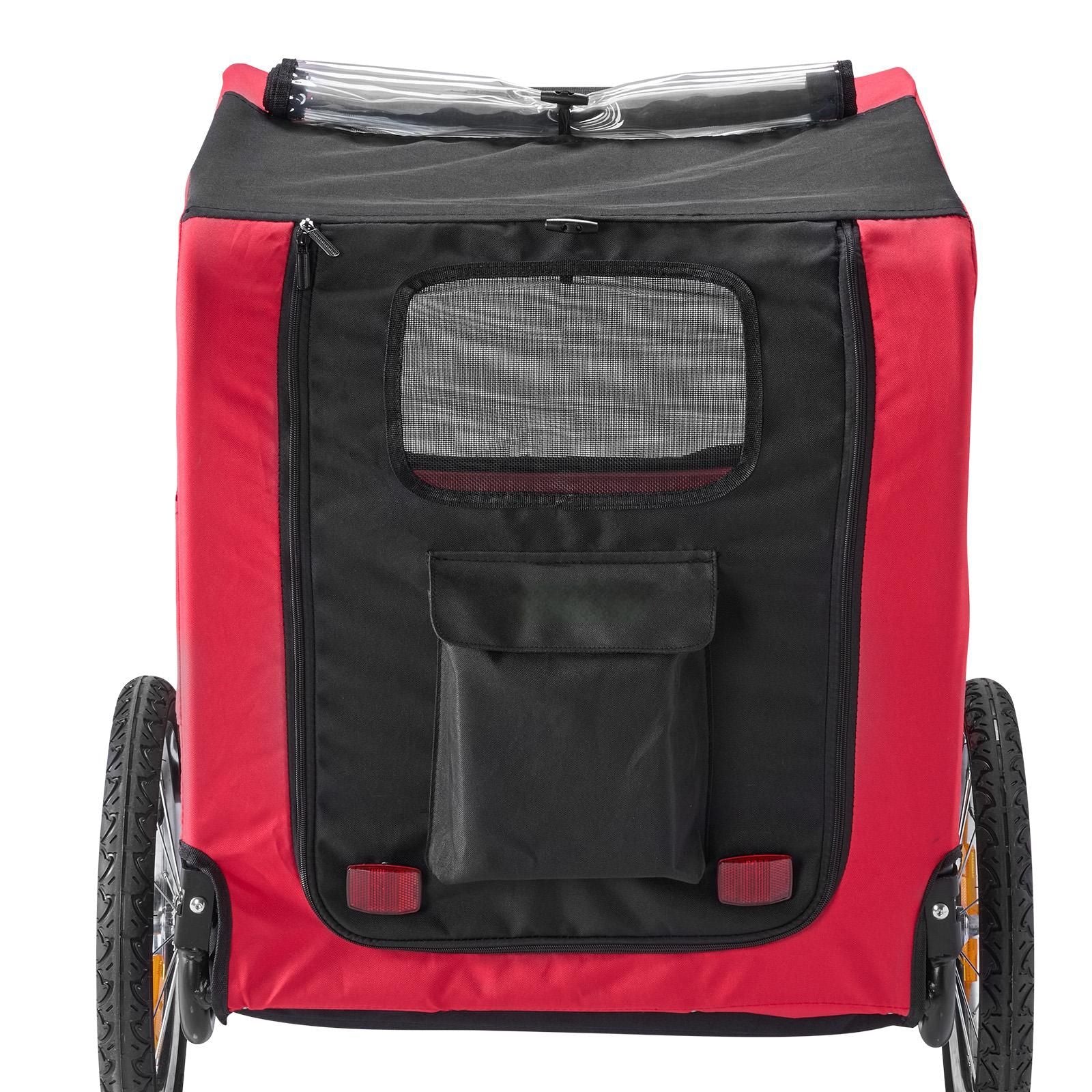 Dog Bike Trailer, Supports up to 100 lbs, Pet Cart Bicycle Carrier for Small & Large Dogs, Easy Folding Frame with Quick Release Wheel, Universal Bicycle Coupler, Reflector, Flag, Internal Leash