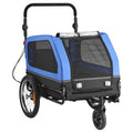 Dog Bike Trailer, Supports up to 88 lbs, 2-in-1 Pet Stroller Cart Bicycle Carrier for Small & Large Dogs, Easy Folding Frame with Quick Release Wheel, Universal Bicycle Coupler, Internal Leash