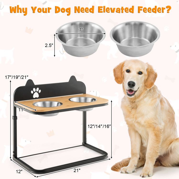 Elevate Your Dog's Dining Experience with an Adjustable Stand