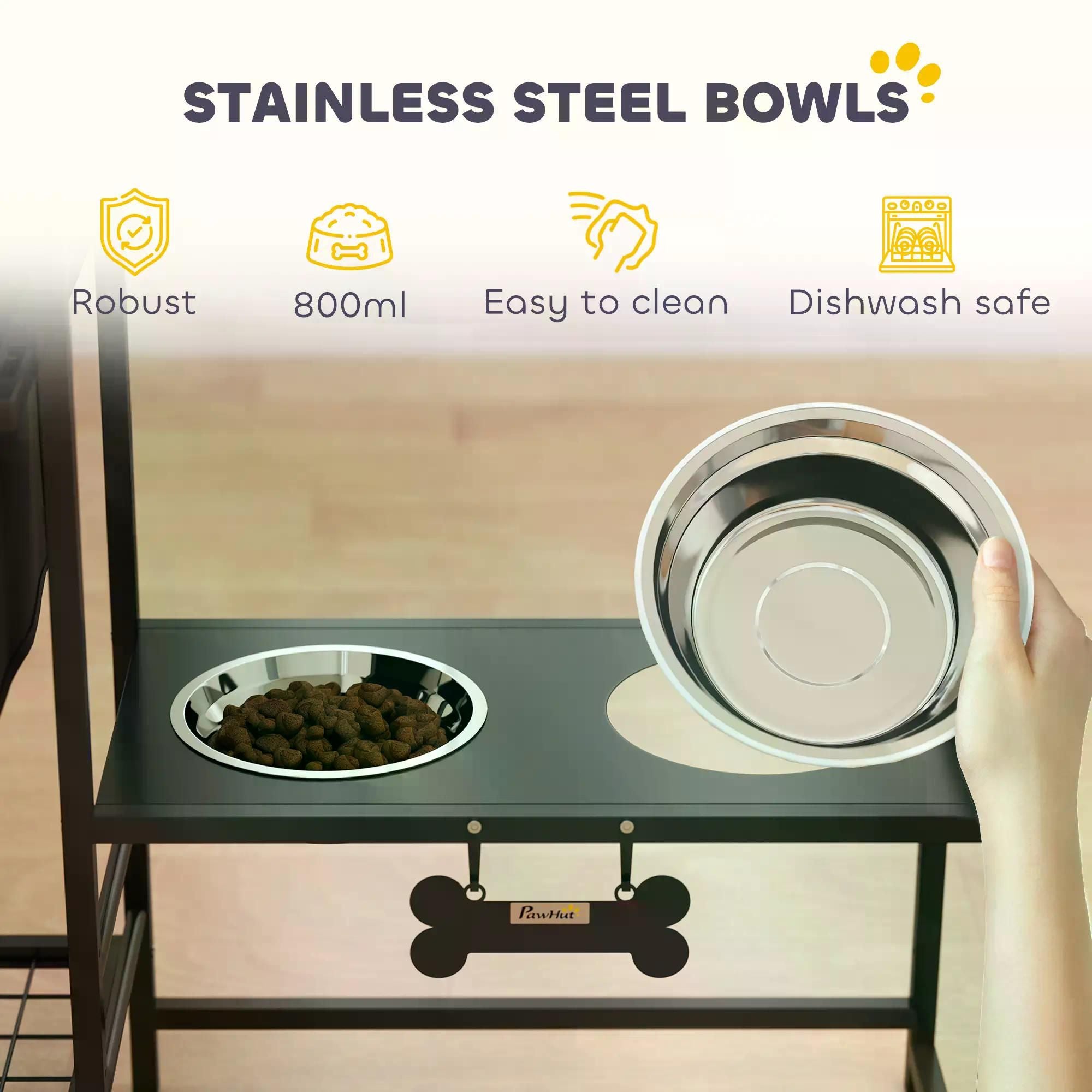 All-in-One Dog Feeding Station: Organize Meals & Toys with Adjustable Bowls