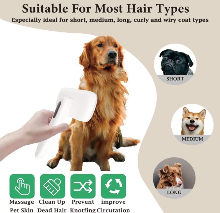 Effortless Grooming: Self-Cleaning Dog & Cat Hair Brush for a Happy, Fur-Free Home