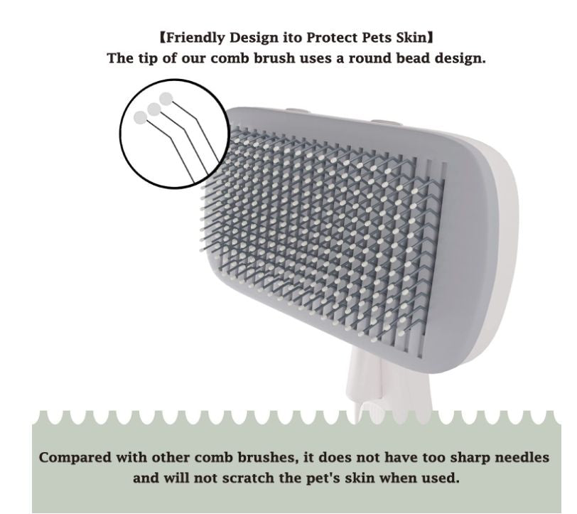Effortless Grooming: Self-Cleaning Dog & Cat Hair Brush for a Happy, Fur-Free Home