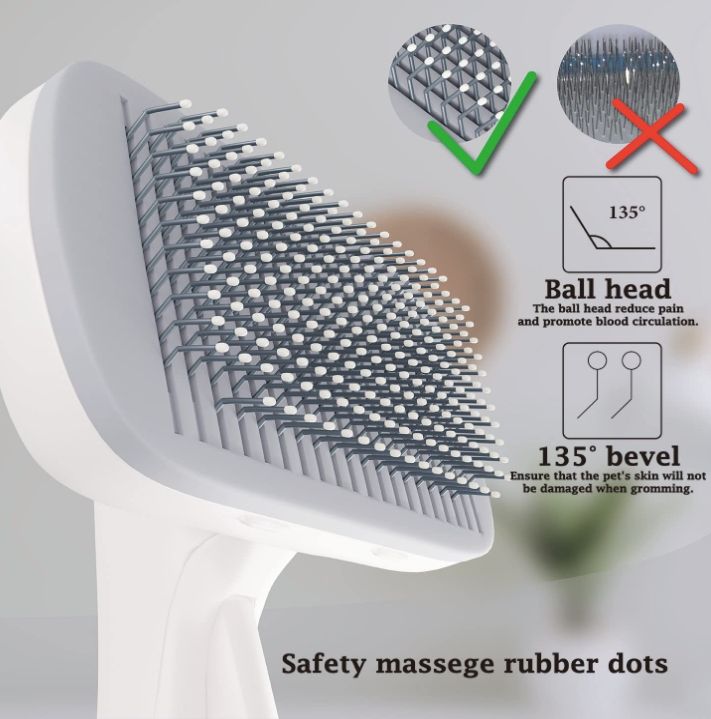 Effortless Grooming: Self-Cleaning Dog & Cat Hair Brush for a Happy, Fur-Free Home