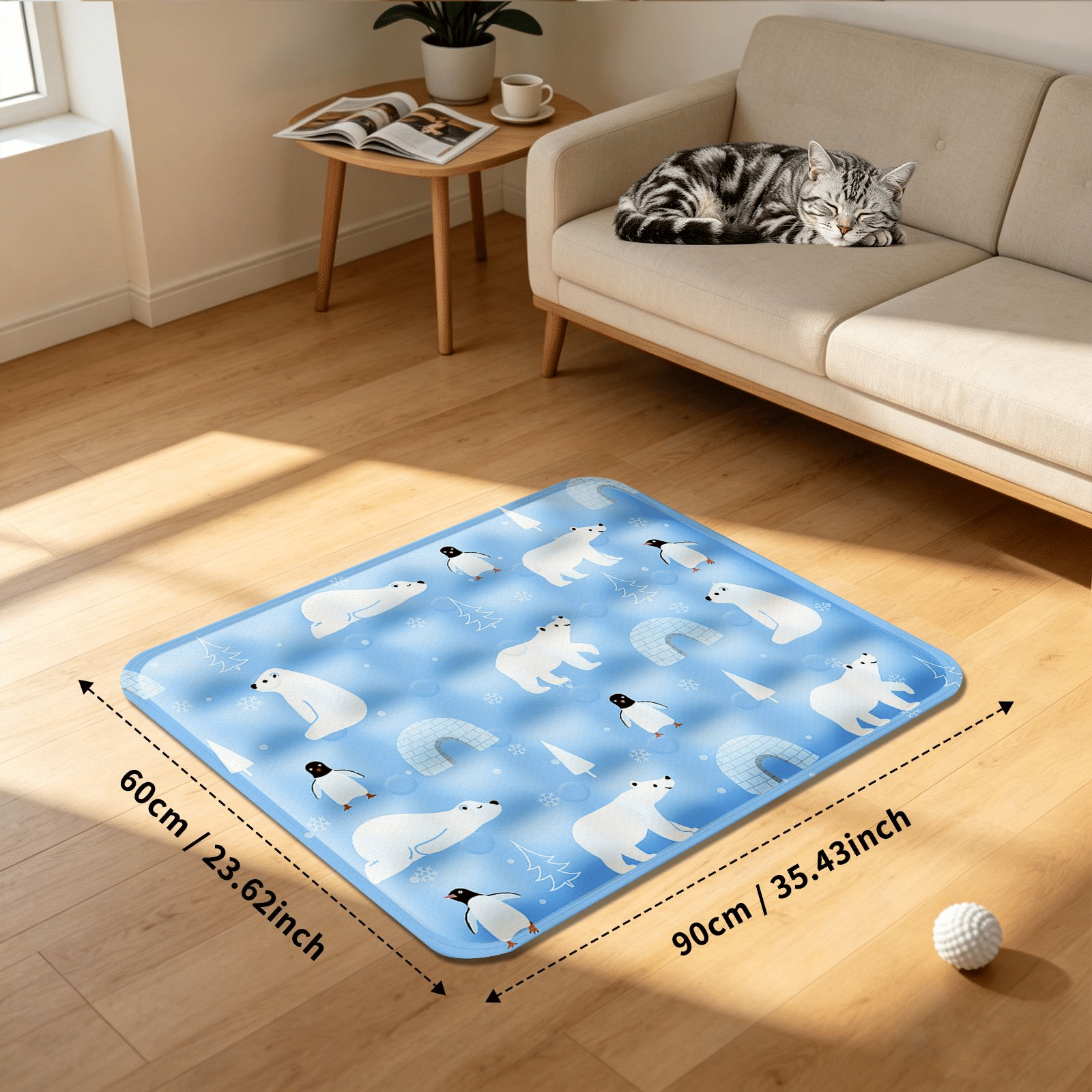 Summer Cooling Mat for Dogs and Cats – Foldable, Washable, Portable