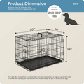 Dog Crate, 30 Inch Medium Folding Metal Wire Pet Single Door Dog Cage with Divider Panel and Plastic Leak-Proof Pan Tray, Outdoor(Shipment from Walmart)