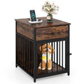 Dog Crate Furniture for Small Dogs Wooden Puppy Kennel with Charging Station