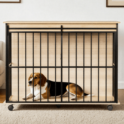 Spacious furniture-style Dog Crate Furniture for Large Breeds