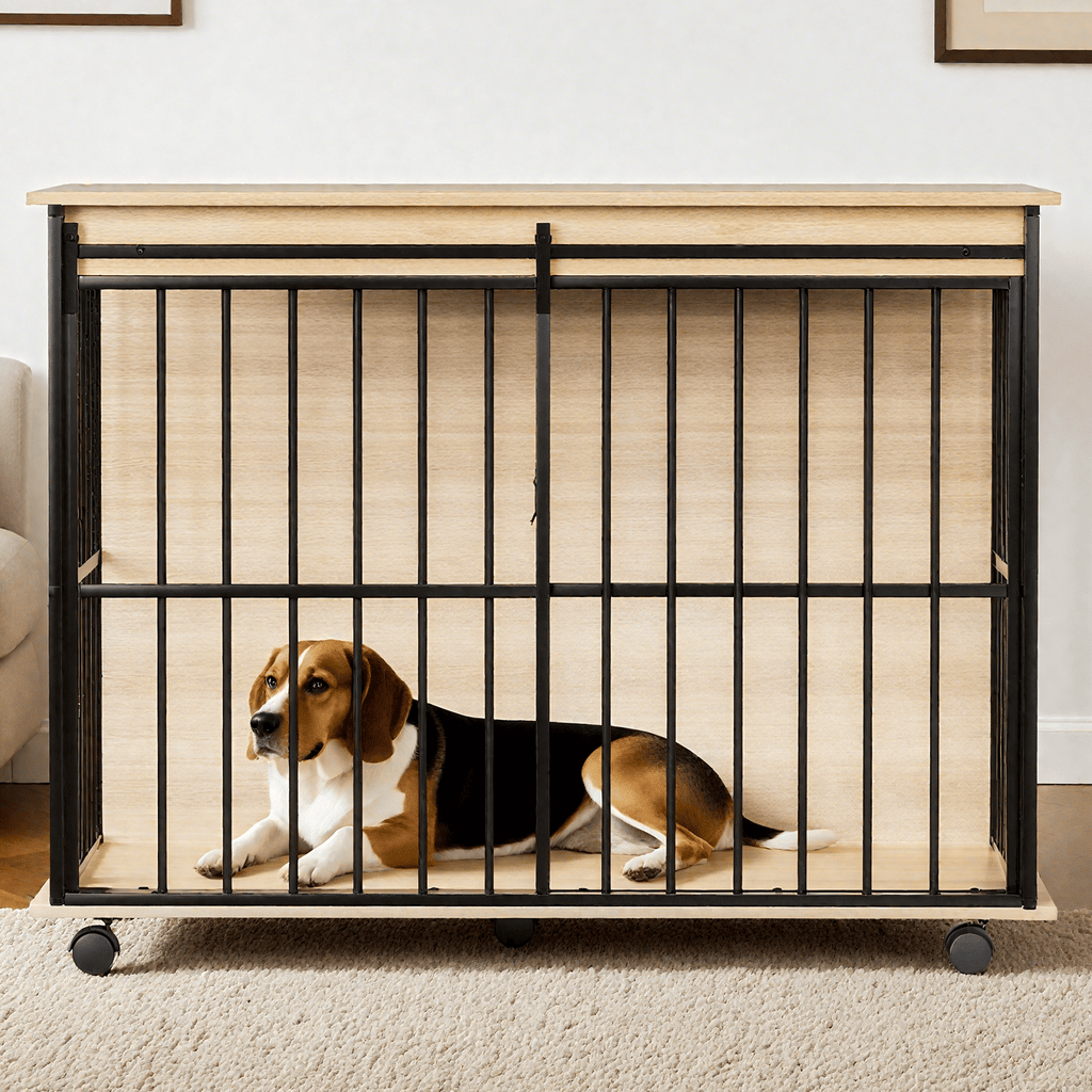 Spacious furniture-style Dog Crate Furniture for Large Breeds